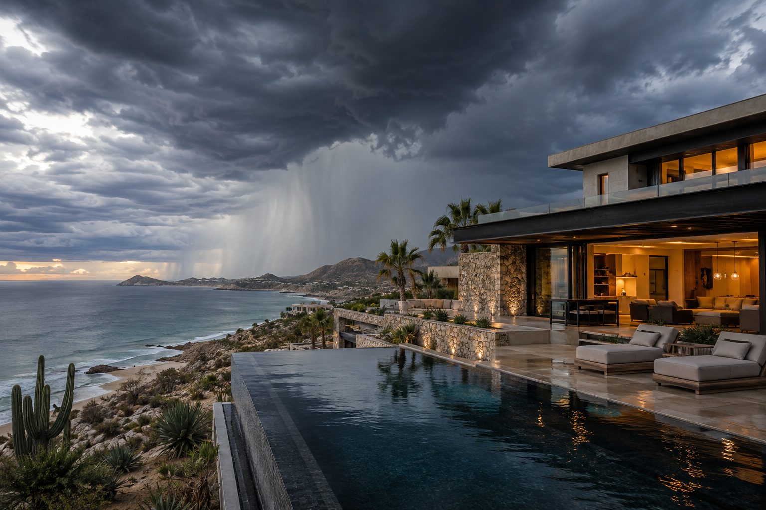 Luxury residence in Los Cabos prepared for hurricane season