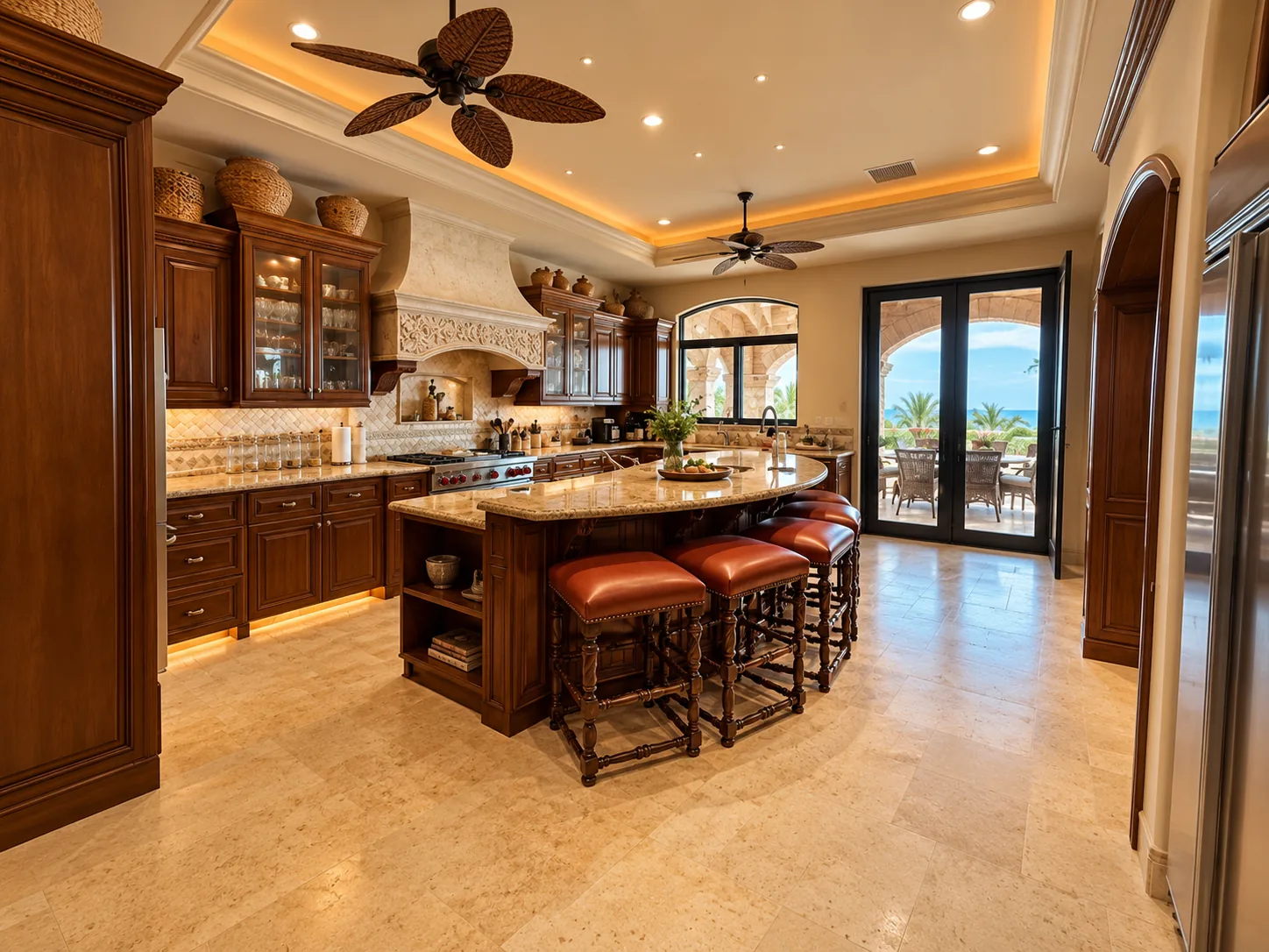 Fully equipped kitchen; private chef experiences can be arranged by our concierge team.